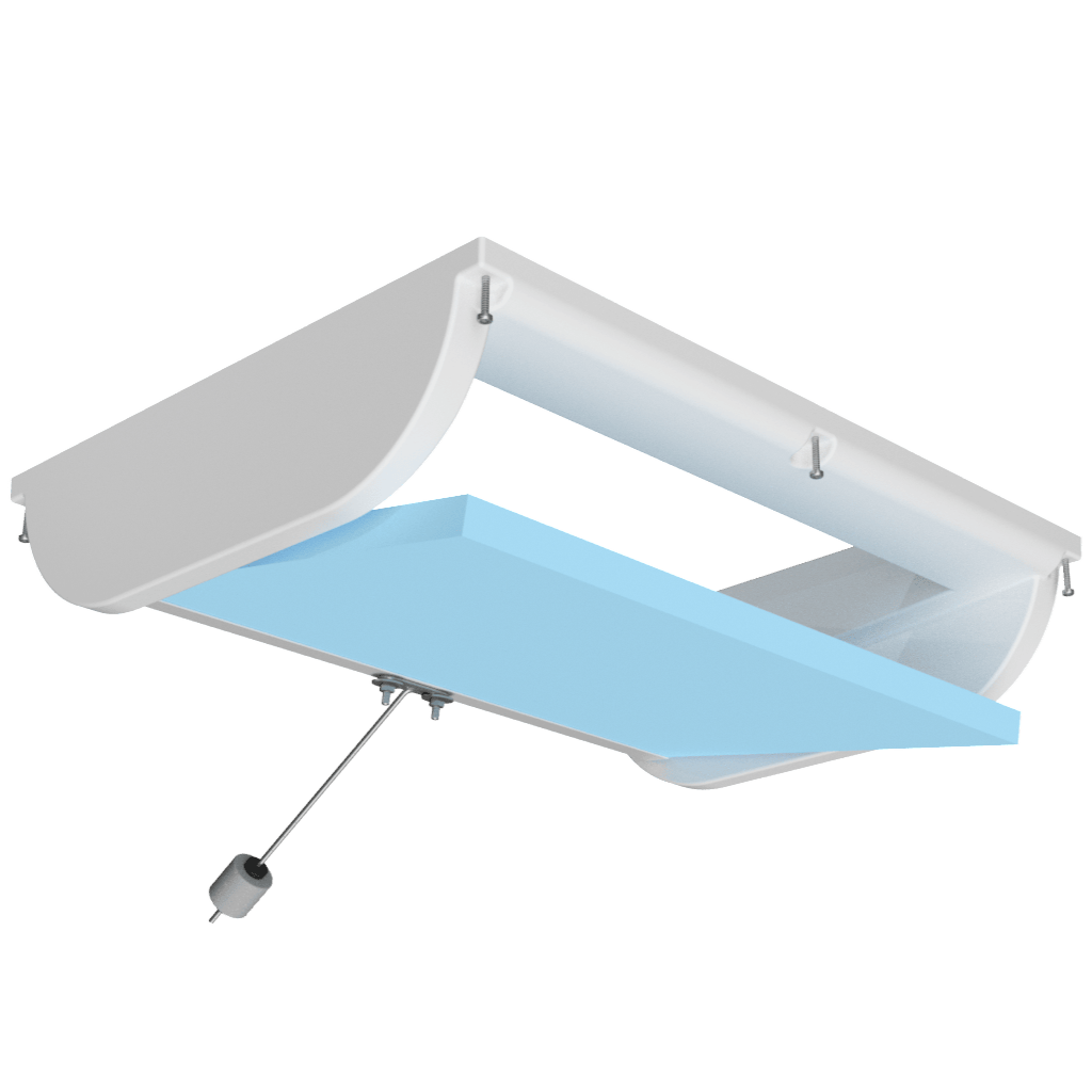 Ceiling Inlet 1200 Counter Weight, Poly Housing, Foam Board Single Door