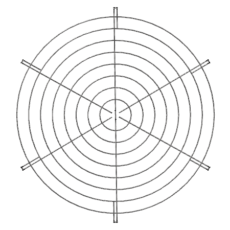 Wire Guard Stainless Steel - 36in x 2in x 6P