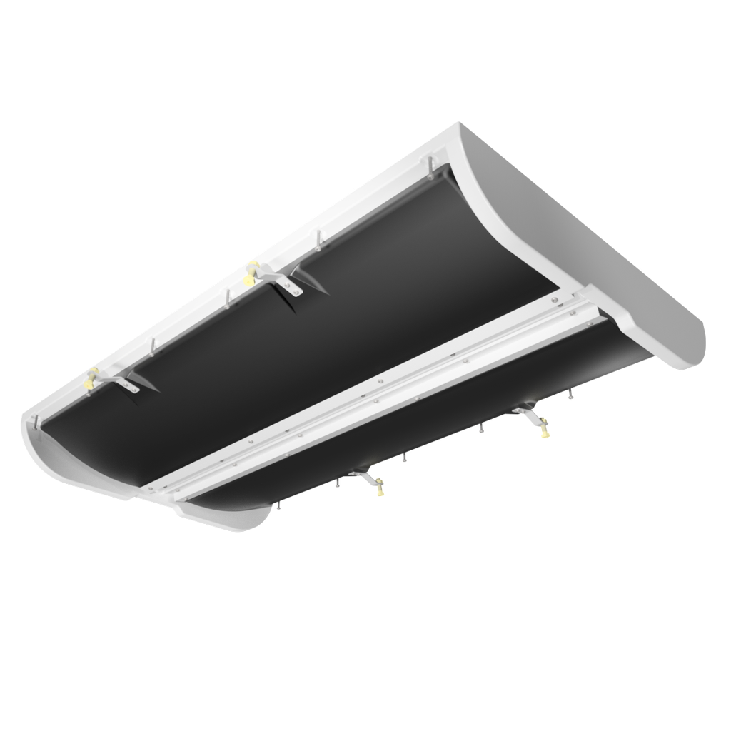 Ceiling Inlet 4000 Actuated Double Door Black PU Lid