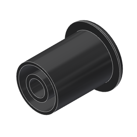 Chimney Fan Motor Mount Double Wall Spacer Bushing, Nylon 6/6 Black