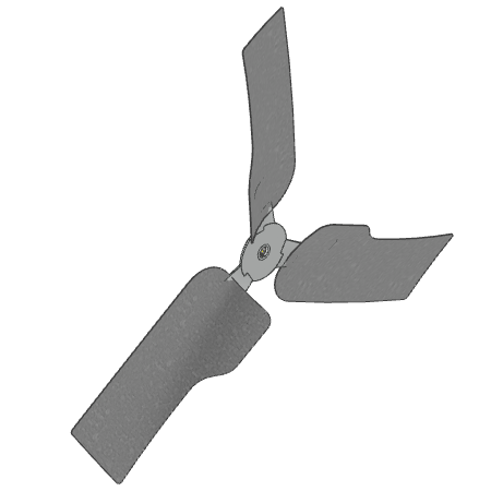 Fan Propeller 3 Blade 36in Stainless Steel for 1 HP 1100 RPM