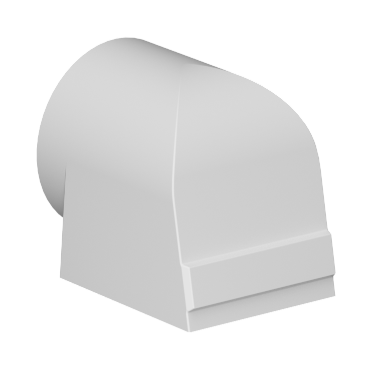 Fan Hood 10in, Poly White