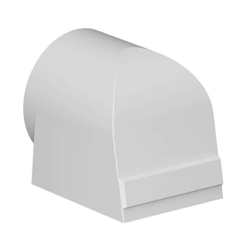 Fan Hood 14in, Poly White