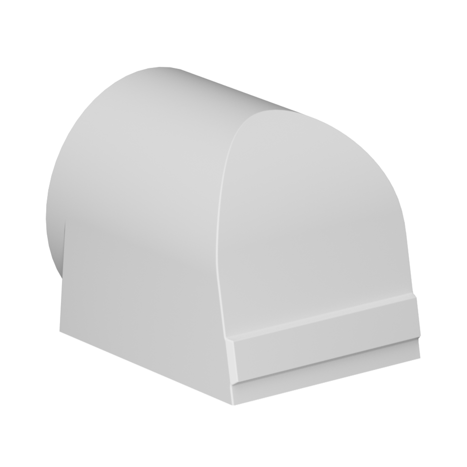 Fan Hood 16in, Poly White