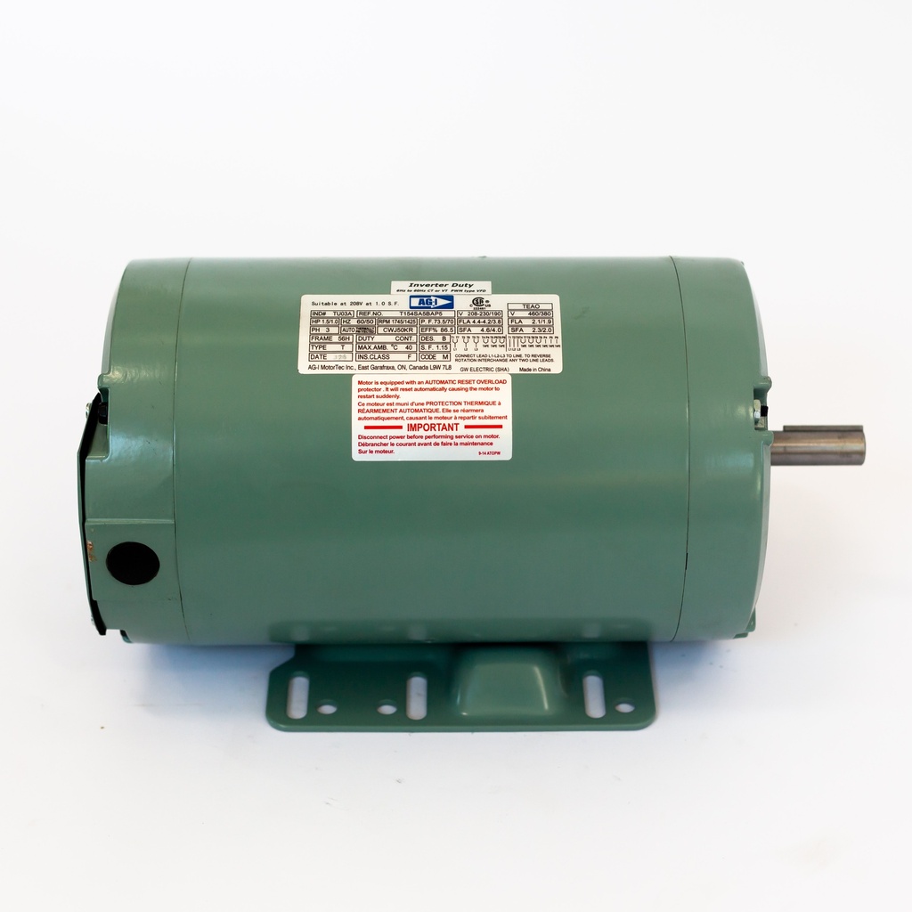 Motor - AGI 1.5hp 3ph 208/460v A-TU03A