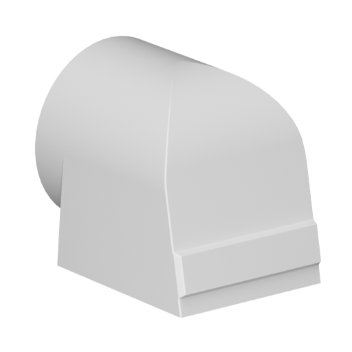 [FH-10W] Fan Hood 10in, Poly White