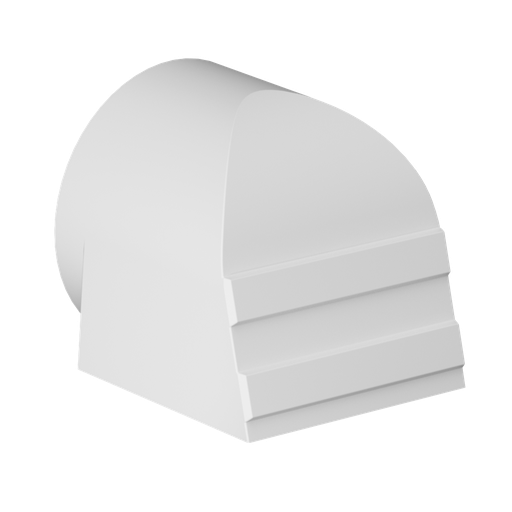 [FH-18W] Fan Hood 18in, Poly White