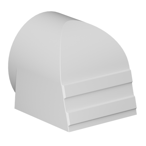 [FH-20W] Fan Hood 20in, Poly White