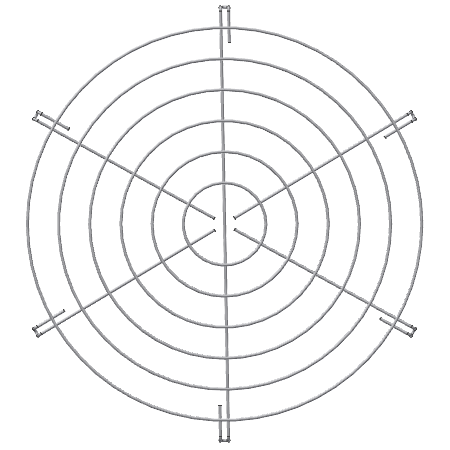 [FG-28-SS] Wire Guard Stainless Steel - 28in x 2in x 6P