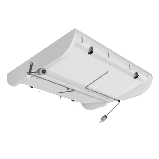 [BA211609] Ceiling Inlet 2600 Gravity Laminated Double Door, flat top, single pull Gray